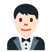 🤵🏻 Emoji Persona Con Esmoquin: Tono De Piel Claro en Twitter Twemoji 12.0.