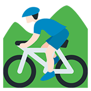 🚵🏻‍♂️ Emoji Hombre En Bicicleta De Montaña: Tono De Piel Claro en Twitter Twemoji 12.0.