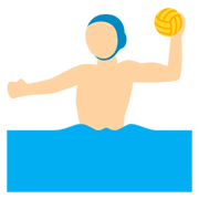 🤽🏼‍♂️ Emoji Wasserballspieler: mittelhelle Hautfarbe Twitter Twemoji 12.0.