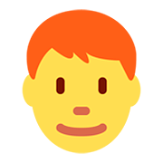 👨‍🦰 Emoji Mann: rotes Haar Twitter Twemoji 12.0.
