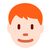 Emoji 👨🏻‍🦰 Uomo: Carnagione Chiara E Capelli Rossi su Twitter Twemoji 12.0.