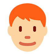 👨🏼‍🦰 Emoji Hombre: Tono De Piel Claro Medio Y Pelo Pelirrojo en Twitter Twemoji 12.0.