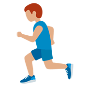 🏃🏽‍♂️ Emoji Hombre Corriendo: Tono De Piel Medio en Twitter Twemoji 12.0.
