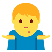 Emoji 🤷‍♂️ Uomo Che Scrolla Le Spalle su Twitter Twemoji 12.0.