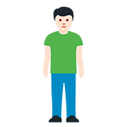 Emoji 🧍🏻‍♂️ Uomo In Piedi: Carnagione Chiara su Twitter Twemoji 12.0.