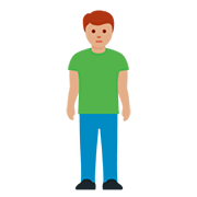 🧍🏽‍♂️ Emoji stehender Mann: mittlere Hautfarbe Twitter Twemoji 12.0.
