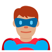 Émoji 🦸🏽‍♂️ Super-héros Homme : Peau Légèrement Mate sur Twitter Twemoji 12.0.