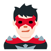 Emoji 🦹🏻‍♂️ Supercattivo Uomo: Carnagione Chiara su Twitter Twemoji 12.0.