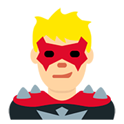 Emoji 🦹🏼‍♂️ Supercattivo Uomo: Carnagione Abbastanza Chiara su Twitter Twemoji 12.0.