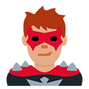 Emoji 🦹🏽‍♂️ Supercattivo Uomo: Carnagione Olivastra su Twitter Twemoji 12.0.
