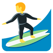 Émoji 🏄‍♂️ Surfeur sur Twitter Twemoji 12.0.