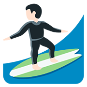 🏄🏻‍♂️ Emoji Hombre Haciendo Surf: Tono De Piel Claro en Twitter Twemoji 12.0.