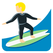Emoji 🏄🏼‍♂️ Surfista Uomo: Carnagione Abbastanza Chiara su Twitter Twemoji 12.0.