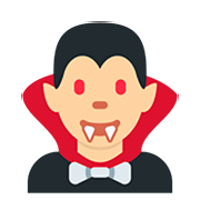🧛🏼‍♂️ Emoji Homem Vampiro: Pele Morena Clara na Twitter Twemoji 12.0.