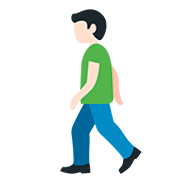 🚶🏻‍♂️ Emoji Hombre Caminando: Tono De Piel Claro en Twitter Twemoji 12.0.