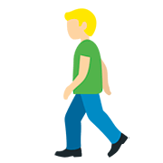 🚶🏼‍♂️ Emoji Hombre Caminando: Tono De Piel Claro Medio en Twitter Twemoji 12.0.
