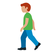 🚶🏽‍♂️ Emoji Hombre Caminando: Tono De Piel Medio en Twitter Twemoji 12.0.