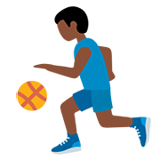 Émoji ⛹🏿‍♂️ Homme Avec Ballon : Peau Foncée sur Twitter Twemoji 12.0.