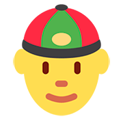 👲 Emoji Mann mit chinesischem Hut Twitter Twemoji 12.0.