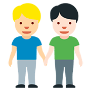 Emoji 👨🏼‍🤝‍👨🏻 Due Uomini Che Si Tengono Per Mano: Carnagione Abbastanza Chiara E Carnagione Chiara su Twitter Twemoji 12.0.