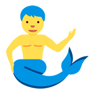 🧜‍♂️ Emoji Sirena Hombre en Twitter Twemoji 12.0.