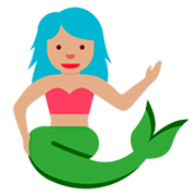 Emoji 🧜🏽 Sirena: Carnagione Olivastra su Twitter Twemoji 12.0.