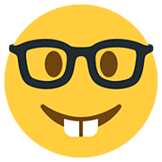 Emoji 🤓 Faccina Nerd su Twitter Twemoji 12.0.