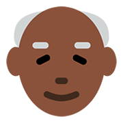 Emoji 👴🏿 Uomo Anziano: Carnagione Scura su Twitter Twemoji 12.0.