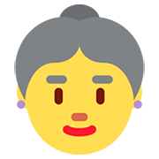 Émoji 👵 Femme âgée sur Twitter Twemoji 12.0.