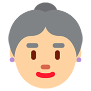 Émoji 👵🏼 Femme âgée : Peau Moyennement Claire sur Twitter Twemoji 12.0.