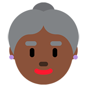 👵🏿 Emoji Anciana: Tono De Piel Oscuro en Twitter Twemoji 12.0.