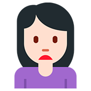 🙍🏻 Emoji missmutige Person: helle Hautfarbe Twitter Twemoji 12.0.