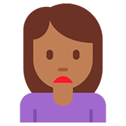 Emoji 🙍🏾 Persona Corrucciata: Carnagione Abbastanza Scura su Twitter Twemoji 12.0.