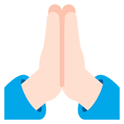 🙏🏻 Emoji Manos En Oración: Tono De Piel Claro en Twitter Twemoji 12.0.