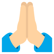 🙏🏼 Emoji Manos En Oración: Tono De Piel Claro Medio en Twitter Twemoji 12.0.
