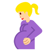🤰🏼 Emoji Mujer Embarazada: Tono De Piel Claro Medio en Twitter Twemoji 12.0.