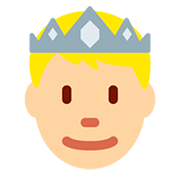 🤴🏼 Emoji Príncipe: Tono De Piel Claro Medio en Twitter Twemoji 12.0.