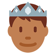 🤴🏾 Emoji Prinz: mitteldunkle Hautfarbe Twitter Twemoji 12.0.
