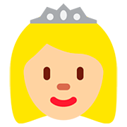 Émoji 👸🏼 Princesse : Peau Moyennement Claire sur Twitter Twemoji 12.0.