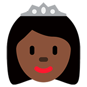 👸🏿 Emoji Princesa: Tono De Piel Oscuro en Twitter Twemoji 12.0.
