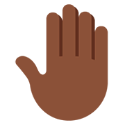 🤚🏿 Emoji Dorso Da Mão Levantado: Pele Escura na Twitter Twemoji 12.0.