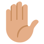 ✋🏽 Emoji erhobene Hand: mittlere Hautfarbe Twitter Twemoji 12.0.