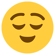 Emoji 😌 Faccina Sollevata su Twitter Twemoji 12.0.