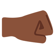 🤜🏿 Emoji Faust nach rechts: dunkle Hautfarbe Twitter Twemoji 12.0.
