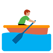 🚣🏽 Emoji Person im Ruderboot: mittlere Hautfarbe Twitter Twemoji 12.0.
