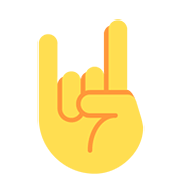 🤘 Emoji Saudação Do Rock na Twitter Twemoji 12.0.