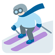 ⛷🏻 Emoji Esquiador, Tono De Piel Claro en Twitter Twemoji 12.0.