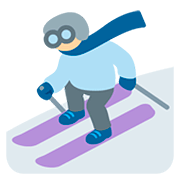 ⛷🏼 Emoji Skifahrer, mittelhelle Hautfarbe Twitter Twemoji 12.0.