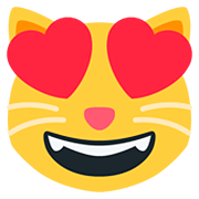 😻 Emoji lachende Katze mit Herzen als Augen Twitter Twemoji 12.0.