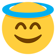 Emoji 😇 Faccina Con Sorriso E Aureola su Twitter Twemoji 12.0.